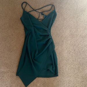 Emerald green mini dress